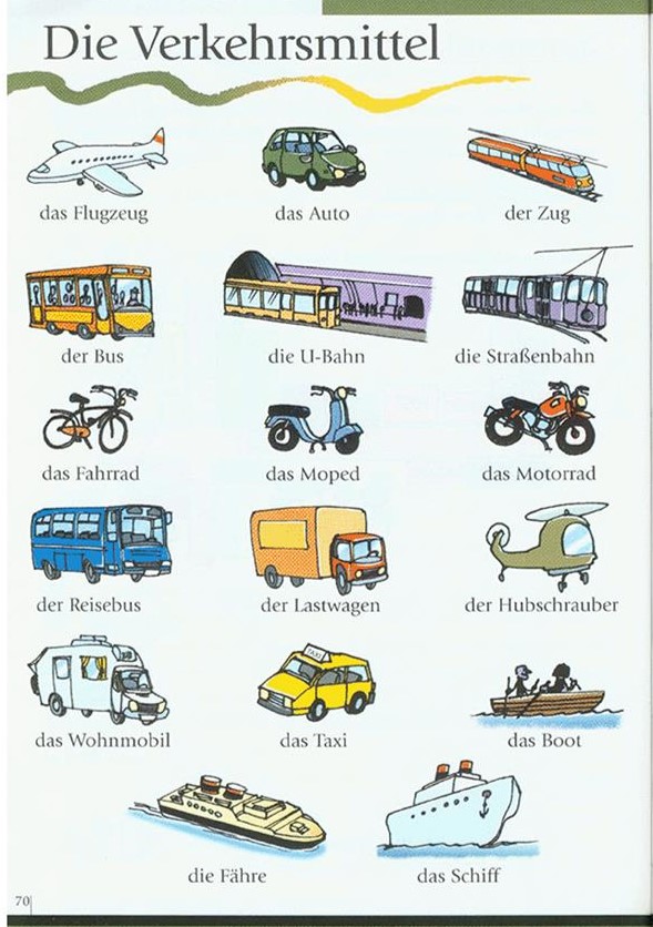 Verkehrsmittel (mezzi di trasporto) 1 verekehrsmittel immagine 1