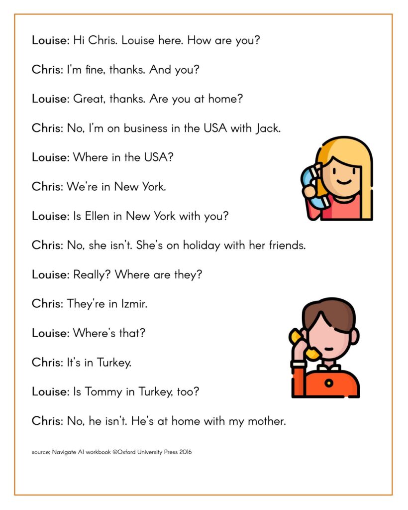 subject pronouns reading 1